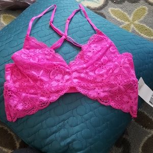 Pink Strappy Back Bra